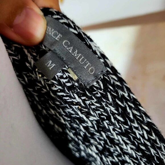 Used: Vince Camuto knitted sweater Size M. Color Gray ,boat neck - Picture 6 of 10